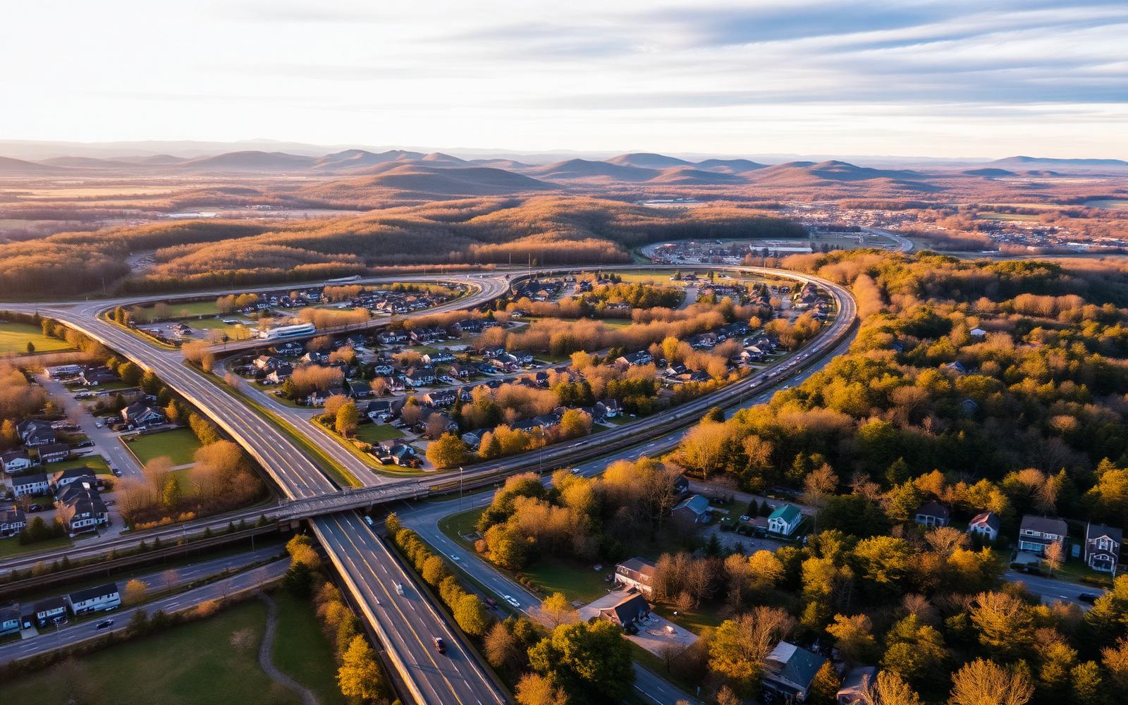 Aerial view of Stafford County along the I-95 corridor